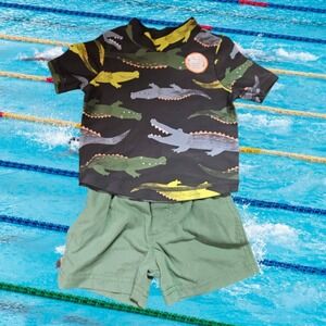 NEW Toddler Boys Carter's‎ Alligator Swim Outfit Size 6 Months